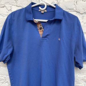 Blue Burberry Polo